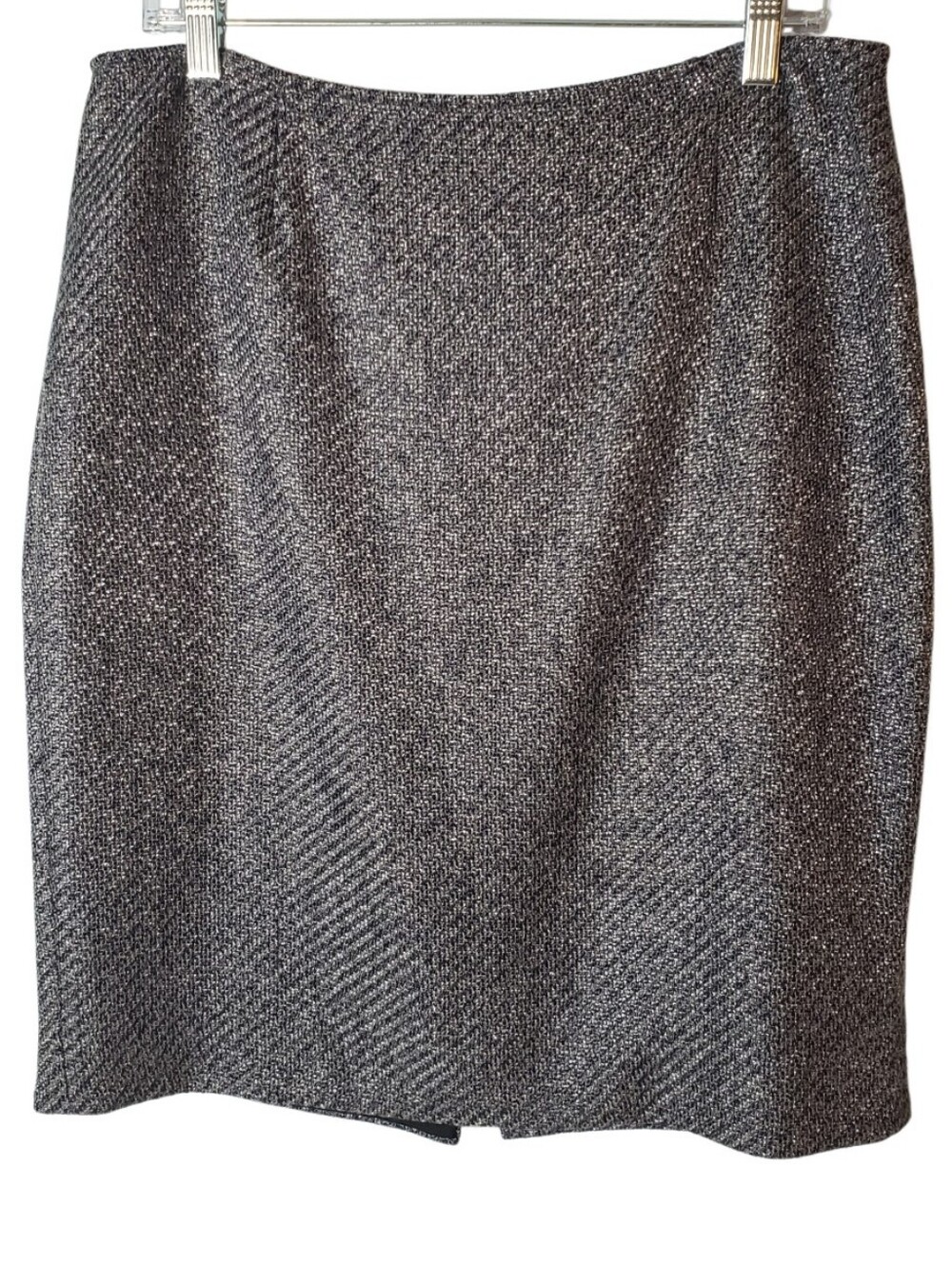 Jones New York Collection Vtg Silver Tweed Pencil Skirt 12 Career Fall Office